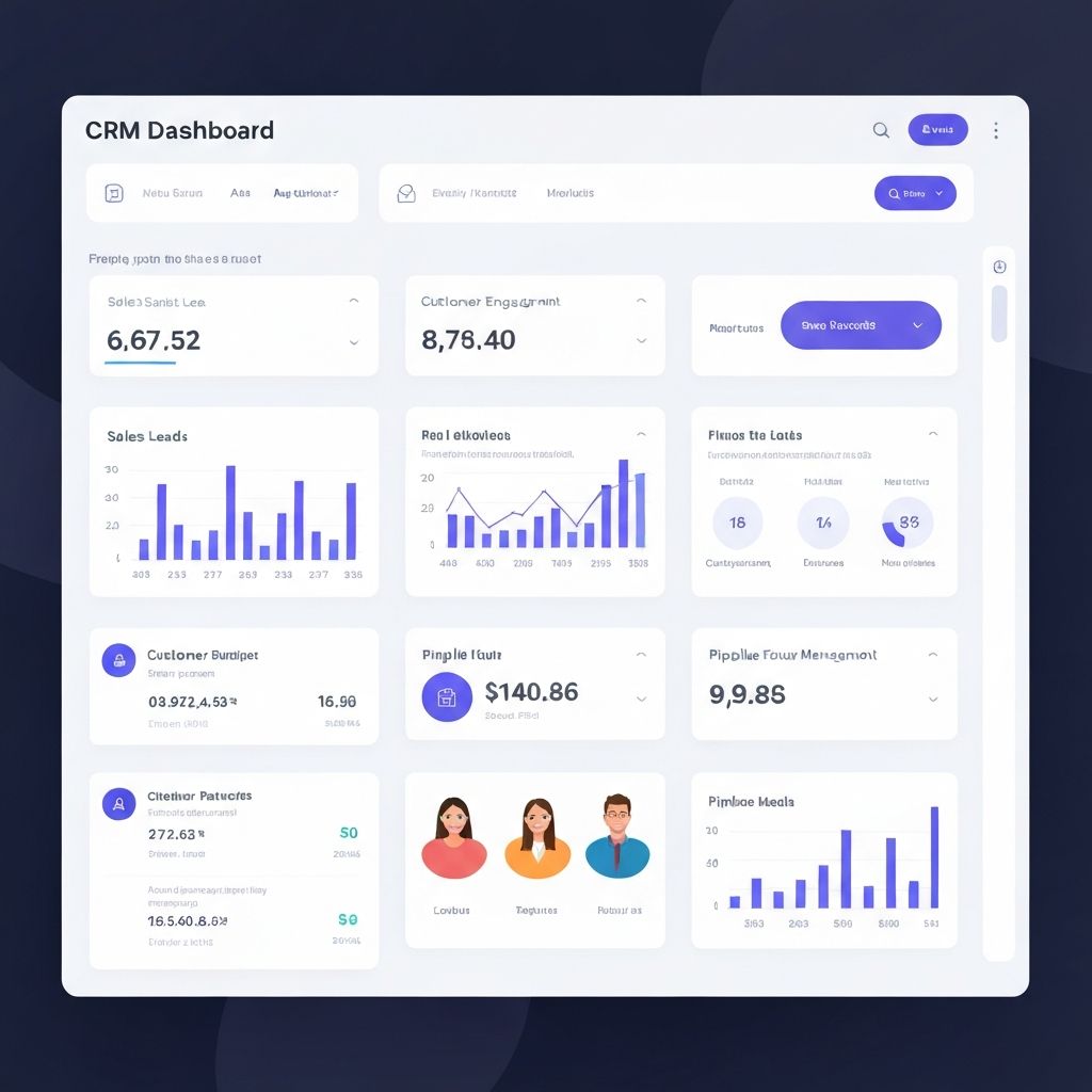 Interface CRM LeBonCRM - Dashboard moderne